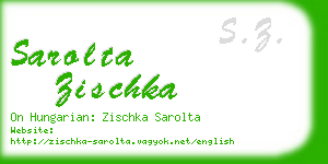 sarolta zischka business card